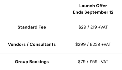 Pricing table - Festival of Creative Ops 2025